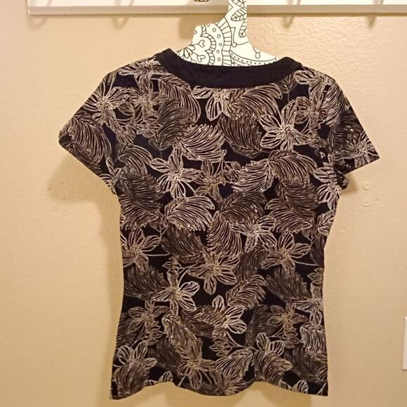 Croft and Barrow crop sleeve blouse Size S - Picture 3 of 6